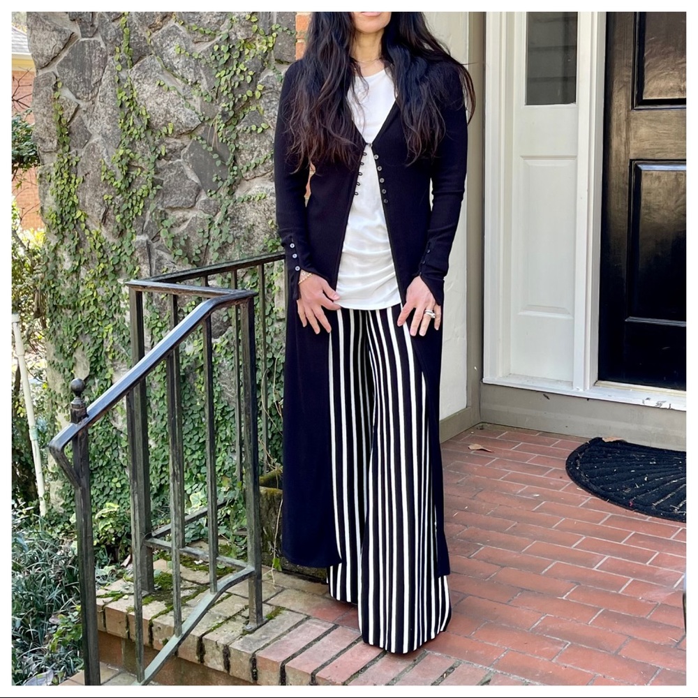 Fabulous viscose blend wide leg striped pants - Picture 10 of 11
